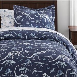 Pottery Barn Kids dinosaur glow in the dark duvet cover